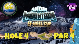 Master QR Hole 4  Par 4 EAGLE  Snow Mountain 9hole cup Golf Clash Guide [upl. by Acirahs]