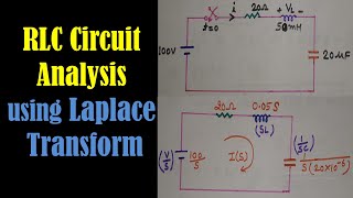 RLC Circuit Analysis using Laplace Transform Series RLC Circuit Analysis S Domain Circuit Analysis [upl. by Amlev883]