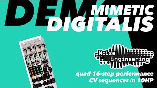 Mimetic Digitalis 16step CV sequencer tutorial and demo [upl. by Lesoj550]