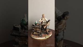 Shoemaker​ Luciano Cazzola Capodimonte porcelain figurine [upl. by Ecnaled443]