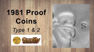 1981 Proof Coins Type 1 amp 2  Quality Collectible Coins [upl. by Webber]