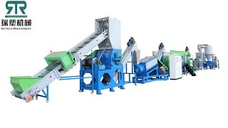 Full plastic agriculture film recycling line LDPE film washing plant LDPE film pelletizing machine [upl. by Anahsor317]