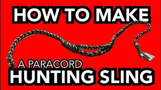 How to make a paracord Balearic style sling for hunting amp survival [upl. by Tserrof]