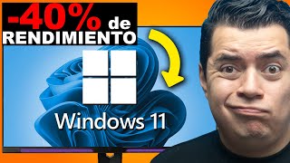 Windows 11 HACE 40 MÁS LENTA tu PC y ¡ASÍ LO SOLUCIONAS [upl. by Annauqaj]