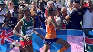 JO Paris 2024 marathon  la Néerlandaise Sifan Hassan médaillée dor établie un record olympique [upl. by Inobe]