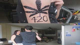 FAKE WEED TATTOO PRANK ON MY MOM  FaZe Rug [upl. by Eelah]