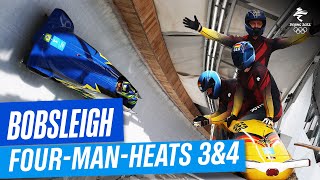 Bobsleigh  FourMan Heat 3 amp 4  Full Replay  Beijing2022 [upl. by Berardo]