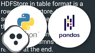 Pandas  retrieving HDF5 columns and memory usage [upl. by Kenton266]