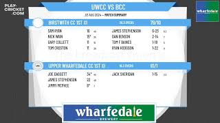 Upper Wharfedale CC 1st XI v Birstwith CC 1st XI [upl. by Aneeuq]