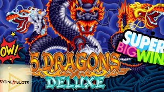 🔥5 DRAGONS DELUXE🔥MAX BET🔥 DOUBLE RETRIGGER FEATURE🔥 BIG WIN🔥 MYSTERY CHOICE [upl. by Godliman585]