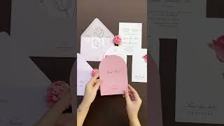 Thiệp Cưới Hoa Tulip Sắc Hồng Lãng Mạn weddinginvitation wedding anhieu anhieuwedding [upl. by Hardman]