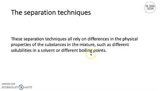 Separating Mixtures  AQA GCSE Triple Science Chemistry 91 [upl. by Neysa]