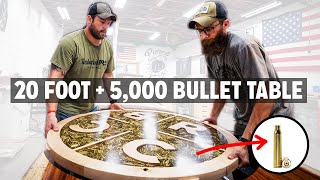 HUGE Bullets in Epoxy Table Build Black Rifle Coffee Conference Table [upl. by Corsetti954]