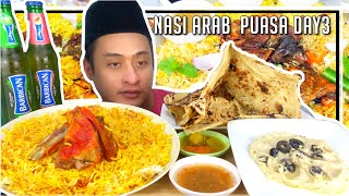 PUASA DAY 3 MAKAN NASI ARAB  MANDI RICE WITH LAMB  ASMR MUKBANG [upl. by Ddej]