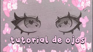 tutorial como dibujar ojos paso a paso 🍓 [upl. by Kcirret]