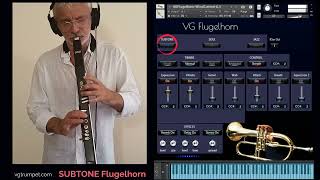 AKAI EWI4000s and VG Flugelhorn Kontakt library 3 types of Flugelhorn sounds Subtone Jazz Soul [upl. by Arem]