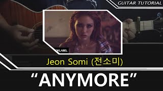 Anymore 전소미 Jeon Somi  Tutorial Strumming NO BARRE CHORDS guitar cover lyrics [upl. by Merola965]