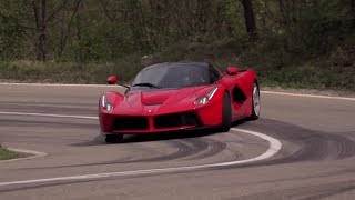 Ferrari LaFerrari Supercar  Drifting Mode and Big Burnout [upl. by Yllak]