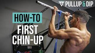 HowTo First Chinup Beginner Tutorial [upl. by Nayb776]