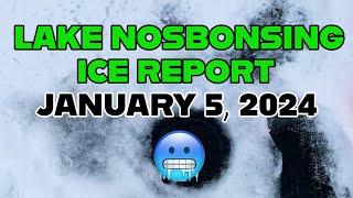 Lake Nosbonsing Ice Report January 5 2024 [upl. by Noyek140]