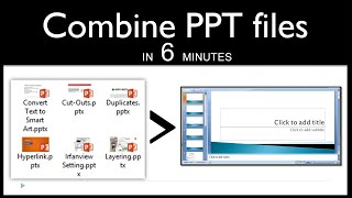 How to merge PPT files into one  Combine Presentation Files [upl. by Epifano301]