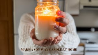 How to make a soy candle at home using Golden Brands 464 wax [upl. by Ysset]