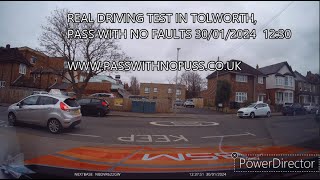 REAL DRIVING TEST ROUTE IN TOLWORTH 2 [upl. by Halihs]