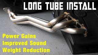 Long Tube Header Install  370ZG37 Detailed DIY [upl. by Ellehcsor]