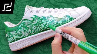 ADIDAS STAN SMITH CUSTOM USING SHARPIE [upl. by Hertberg140]