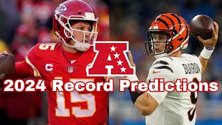 2024 NFL Record Predictions AFC [upl. by Llevol]