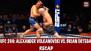 UFC 266 Alexander Volkanovski vs Brian Ortega Recap [upl. by Chari]