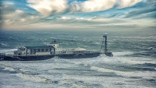 Storm Eunice across Bournemouth Beach [upl. by Dorweiler]