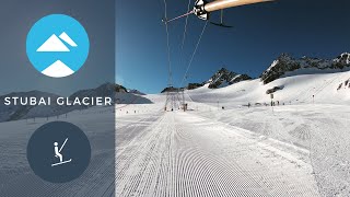 Daunferner  Stubai Glacier Austria  Piste View [upl. by Ark]