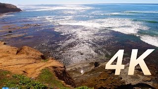 2 HR 4K Still Nature Video quotSparkling Coastal Wavesquot Ocean Beach San Diego [upl. by Macri]