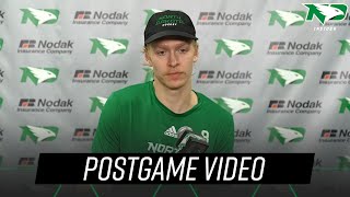 UND Hockey  Jake Schmaltz Postgame Press Conference  12823 [upl. by Aramit]