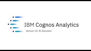 IBM Cognos Analytics Assistant in 60 Seconds [upl. by Giles]