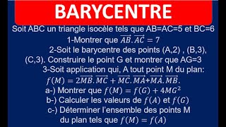 Fonction vectorielle et fonction scalaire de Leibniz  Barycentre [upl. by Redle]