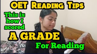 OET READING TIPS WHICH HELPED ME TO SCORE A GRADE OET Reading Tips For Nurses Dew Drops [upl. by Florinda]