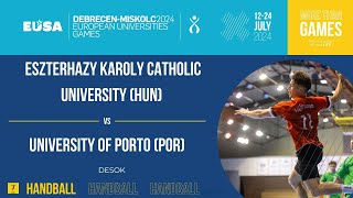 Handball Men  Eszterhazy Karoly Catholic University HUN  University of Porto POR [upl. by Isoais106]