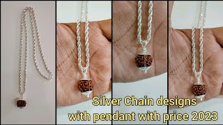 silver chain designs with weight and pricesilver chain designs with locket 2023 [upl. by Bully]