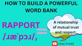 BUILD A POWERFUL WORD BANK WITH ME OUR WORD FOR TODAY IS RAPPORTɹæˈpɔɹenglishvocabularybuilder [upl. by Cami364]