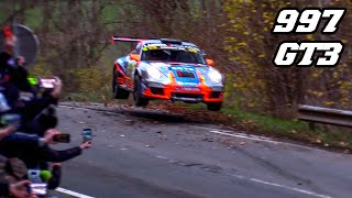 PORSCHE 997 GT3  INSANE SCREAMING FLAT6 Sounds Jumps amp Drifts  2022 Rallies [upl. by Eva246]