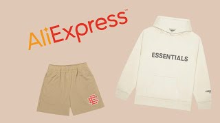 Replica Essentials hoodie and Eric Emanuel shorts from AliExpress [upl. by Borek]