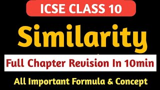 Similarity ICSE Class 10  ICSE Class 10 Maths Similarity Exam  ICSE Class 10 Similarity [upl. by Olsson157]