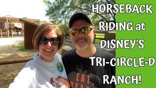 HORSEBACK RIDING  TRICIRCLED RANCH  Disneys Fort Wilderness Resort [upl. by Ahsinar]