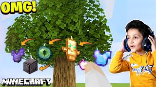 Beating Minecraft But Trees Drop OP Items [upl. by Alet812]