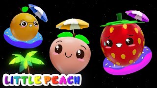 Summer Fruit Party  Baby Sensory  Fun Animation with music  Little Peach Sensory [upl. by Merna]