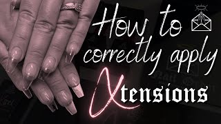 How to apply Xtensions Full Cover Tips  The Nail Order Way [upl. by Shellans]