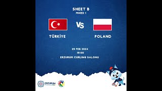 WINTER DEAFLYMPICS ERZURUM 2023  CURLING  TÜRKIYE vs POLAND MIXED 1 [upl. by Tuttle]