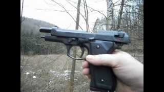 TEST PISTOLET A BLANC BRUNI 92F 9MM PAK [upl. by Neelhsa]